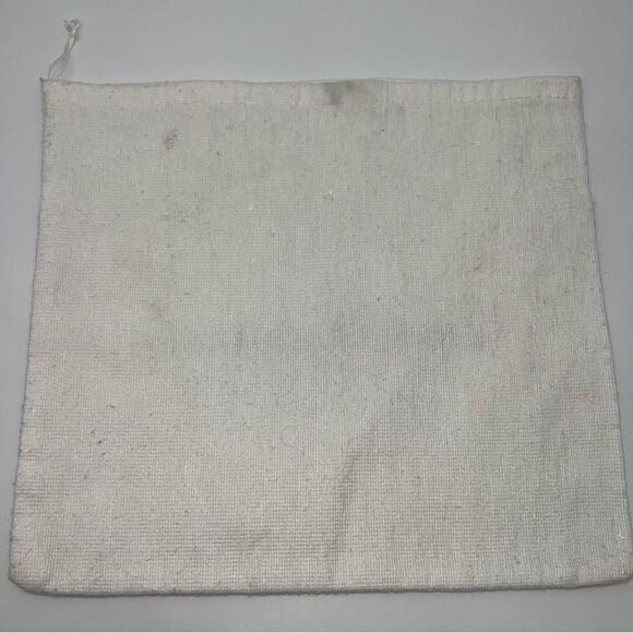 Charles Jourdan Paris White with Black Print Synthetic Drawstring Dust Bag - Picture 3 of 5